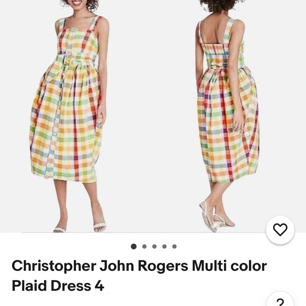 Multicolor Checkered Women's Dress - Picture 3 of 3